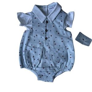 NWT Tommy Bahama Baby Blue Romper